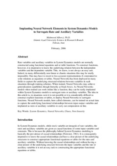 <span itemprop="name">Alborzi, Mahmood, "Implanting Neural Network Elements in System Dynamics Models to Surrogate Rate and Auxiliary Variables"</span>