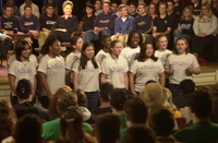 <span itemprop="name">University at Albany students sing as Host Chris...</span>