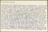 <span itemprop="name">Summary of the execution of Merric Rosengrants</span>