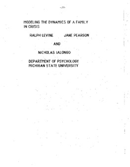 <span itemprop="name">Levine, Ralph L. with Jane L. Pearson and Nicholas Ialongo, "Modeling the Dynamics of a Family in Crisis"</span>