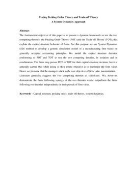 <span itemprop="name">Qureshi, Muhammad Azeem, "Testing Pecking Order Theory and Trade-off Theory - A System Dynamics Approach"</span>