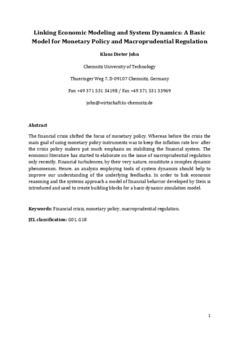 <span itemprop="name">John, Klaus, "Linking Economic Modeling and System Dynamics: A Basic Model for Monetary Policy and Macroprudential Regulation"</span>