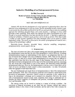 <span itemprop="name">Yearworth, Michael, "Inductive Modelling of an Entrepreneurial System"</span>