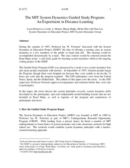 <span itemprop="name">Breierova, Lucia, "The MIT System Dynamics Guided Study Program: An Experiment in Distance Learning"</span>