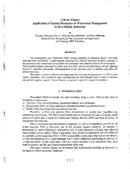 <span itemprop="name">Sunaryo, Prasetyo with Tusy A. Adbroto, Hary Budiarto and Ervan Maksum, "Application of Sysytem Dynamics on Watershead Management on Java Island, Indonesia"</span>