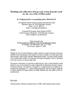 <span itemprop="name">Schade, Wolfgang with Michael Krail, "Modeling and calibration of large scale system dynamics models: the case of the ASTRA model"</span>