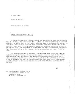 <span itemprop="name">Campus Progress Report No. 128, Letter from Walter M. Tisdale to President Evan R. Collins</span>