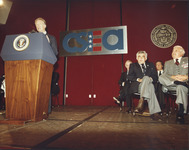<span itemprop="name">President Jimmy Carter speaks to delegates at the...</span>