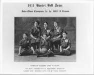 A group portrait of the 1911 women's intramural...