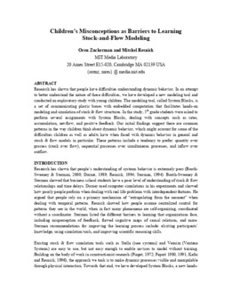 <span itemprop="name">Zuckerman, Oren, "Children's Misconceptions as Barriers to Learning Stock-and-Flow Modeling"</span>
