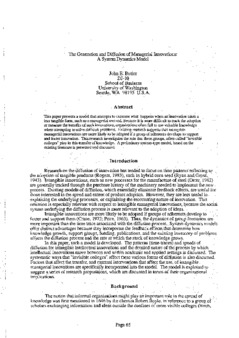 <span itemprop="name">Butler, John E., "The Generation and Diffusion of Managerial Innovations: A System Dynamics Model"</span>