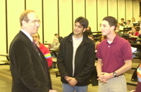 <span itemprop="name">Carl Rosner chats with students before a guest...</span>