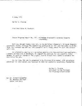 <span itemprop="name">Campus Progress Report No. 157, Letter from Walter M. Tisdale to President Allan A. Kuusisto</span>