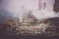 <span itemprop="name">The devastation at Ground Zero following the...</span>