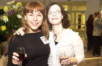 <span itemprop="name">Lynne Allard and Anne Hobday pose at the 2002...</span>