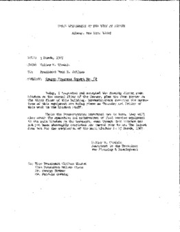 <span itemprop="name">Campus Progress Report No. 82, Letter from Walter M. Tisdale to President Evan R. Collins</span>