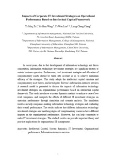 <span itemprop="name">Liao, Yi-Wen, "Impacts of Corporate IT Investment Strategies on Operational Performance Based on Intellectual Capital Framework"</span>