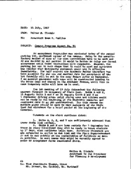 <span itemprop="name">Campus Progress Report No. 91, Letter from Walter M. Tisdale to President Evan R. Collins</span>