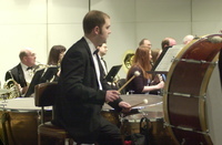 <span itemprop="name">A member of the percussion section rehearses for...</span>