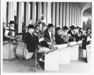 <span itemprop="name">A photograph of a band performing on Alumni Day,...</span>