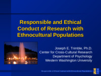 <span itemprop="name">Responsible and Ethical Conduct of Research with Ethnocultural Populations Presentation</span>