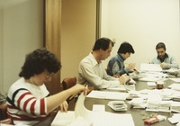 <span itemprop="name">David Kreh, sitting at the head of the table, and...</span>