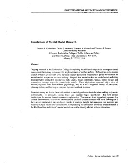 <span itemprop="name">Richardson, George P. with David F. Andersen, Terrence A. Maxwell, Thomas R. Stewart, "Foundations of Mental Model Research"</span>