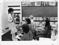 <span itemprop="name">A faculty member lecturing to students in what...</span>