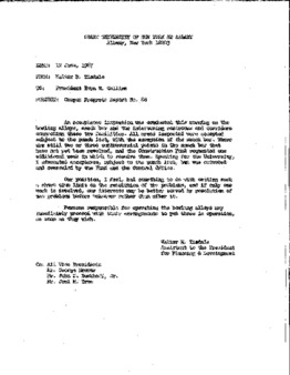 <span itemprop="name">Campus Progress Report No. 88, Letter from Walter M. Tisdale to President Evan R. Collins</span>