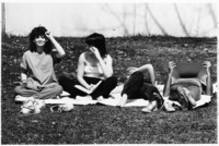 <span itemprop="name">Four unidentified students lounging on the lawn at...</span>