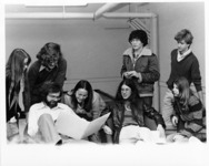 <span itemprop="name">Thomas Kelly (seated in the center) with students....</span>