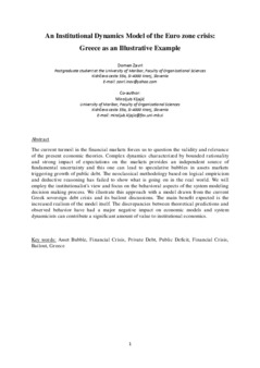 <span itemprop="name">Zavrl, Domen, "An Institutional Dynamics Model of the Euro zone Crisis: Greece as an Illustrative Example"</span>