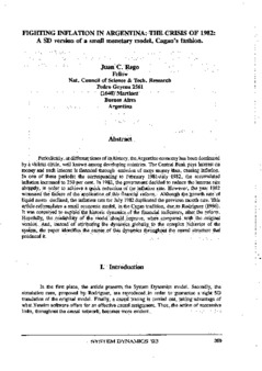 <span itemprop="name">Rego, Juan C., "Fighting Inflation In Argentina: The Crisis of 1982: A SD version of a small monetary, Cagan’s fashion"</span>