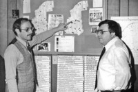 <span itemprop="name">Jim Moore, right, on his first day in office as...</span>