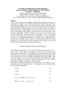 <span itemprop="name">Ryzhenkov, Alexander V., "The Puzzle of Unemployment: Retrospecting Kaldor, Lipsey and Phillips on Wage, Employment and Profitability"</span>