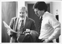 <span itemprop="name">Charles Leonard (right), Public Relations Staff...</span>