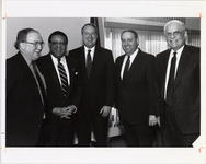 <span itemprop="name">Page 213 A-Top: "Campaign for Albany" kickoff: (l to r) Assemblyman Ed Sullivan, President Swygert, Campaign Chairman Gary R. Allen, '70, Assemblyman Anthony Casale, '69; J. Spenser Standish, President of the University at Albany Foundation.</span>