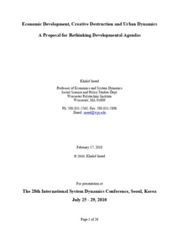 <span itemprop="name">Saeed, Khalid, "Economic Development, Creative Destruction and Urban Dynamics: A Proposal for Rethinking Developmental Agendas"</span>