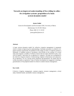 <span itemprop="name">Gallati, Justus, "Towards an improved understanding of free-riding in collective irrigation systems: proposition of a basic system dynamics model"</span>