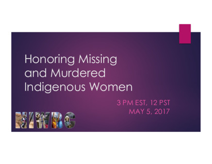 <span itemprop="name">Honoring Missing and Murdered Indigenous Women Webinar</span>