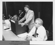 <span itemprop="name">Tom Hobart speaking at a podium during a NYSUT...</span>