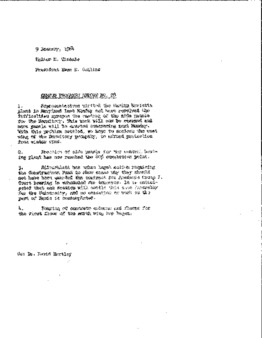 <span itemprop="name">Campus Progress Report No. 28, Letter from Walter M. Tisdale to President Evan R. Collins</span>