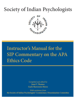 <span itemprop="name">Instructor’s Manual for the SIP Commentary on the APA Ethics Code Cover Page</span>