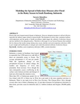 <span itemprop="name">Nuraeni, Shimaditya with Takeshi Arai, "Modeling the Spread of Infectious Diseases after Flood in the Rainy Season in South Bandung, Indonesia"</span>