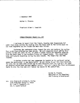 <span itemprop="name">Campus Progress Report No. 152, Letter from Walter M. Tisdale to President Allan A. Kuusisto</span>