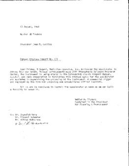 <span itemprop="name">Campus Progress Report No. 131, Letter from Walter M. Tisdale to President Evan R. Collins</span>