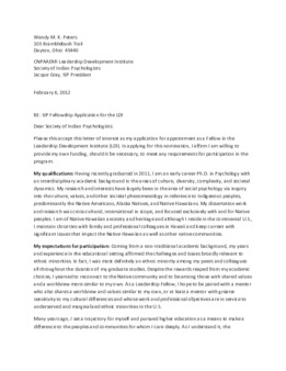 <span itemprop="name">Letter from Wedy Peters RE: Leader Development Institute</span>