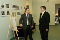 <span itemprop="name">President's Office: Photo session: 3/27/08 Congressman McNulty visit at the M.E. Grenander Dept of Special Collections and Archives (Science Library) at 9:30 am.</span>