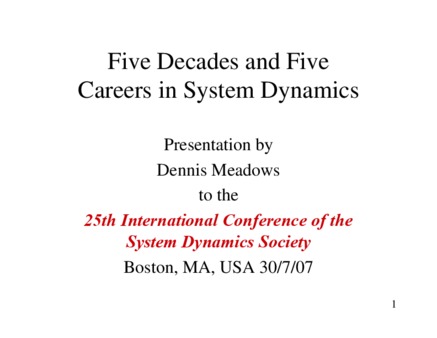 <span itemprop="name">Meadows, Dennis, "Four Decades and Five Careers in System Dynamics"</span>
