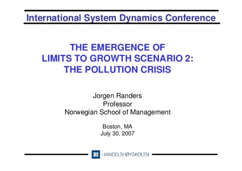 <span itemprop="name">Randers, Jorgen, "The emergence of Limits to Growth Scenario 2: The pollution crisis"</span>